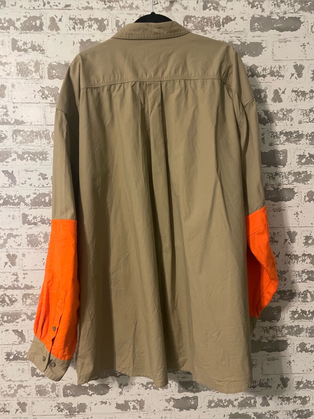 Cabela's Tan and Bright Orange Lightweight Hunting Shirt Jacket 3X - Picture 7 of 7